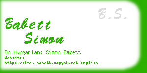 babett simon business card